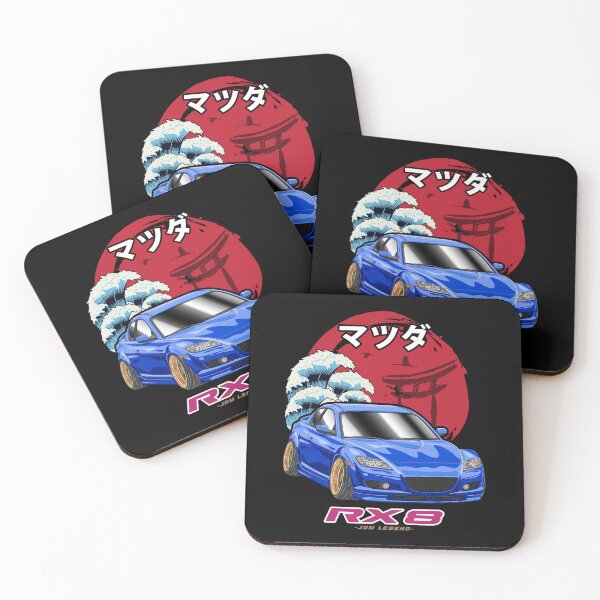 Artikelvorschau, Blauer Mazda RX8, japanischer Sonnenaufgang entworfen und verkauft von JDM Guyvit.