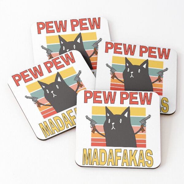 Item preview, Classic Cute Funny Pew Pew Cat Lovers designed and sold by Mr-Right-On.
