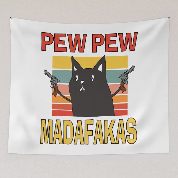 Item preview, Classic Cute Funny Pew Pew Cat Lovers designed and sold by Mr-Right-On.
