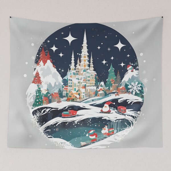 Item preview, Snowy Christmas Village - Enchanted Landscape designed and sold by Fab-Haven.