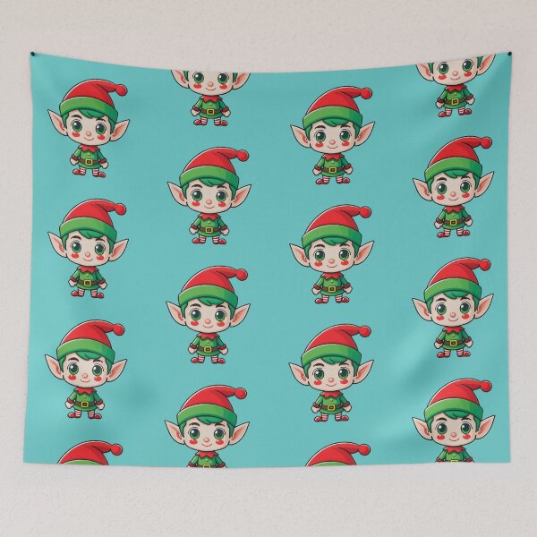 Item preview, Cheerful Christmas Elf in Cartoon Style. designed and sold by HEMRO.