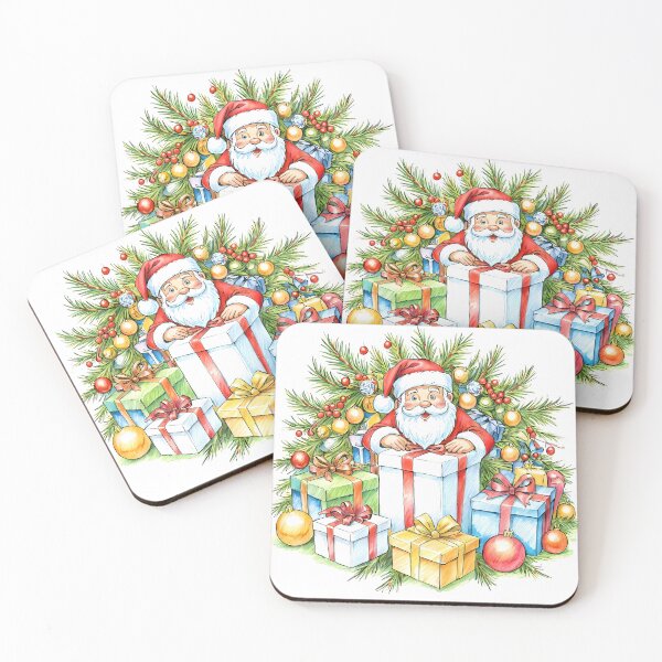 Item preview, Santa Claus and gifts - Traditional illustration designed and sold by Fab-Haven.
