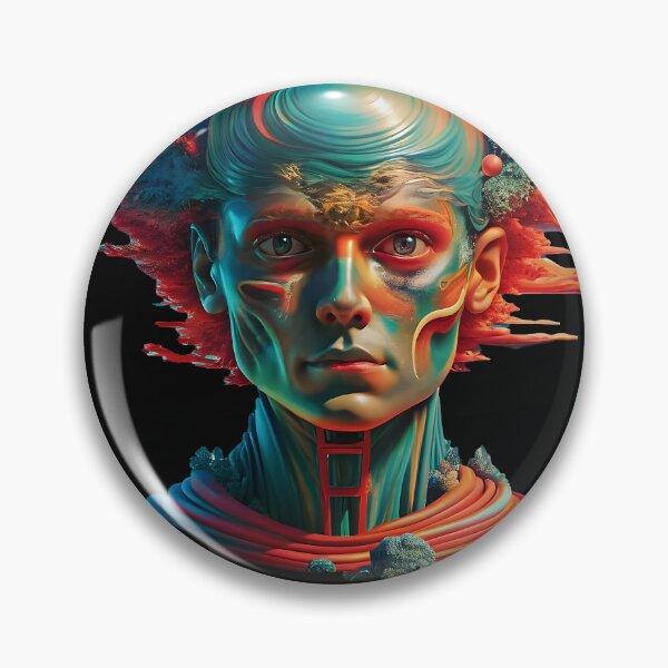 Artikelvorschau, Futuristisches Porträt Surreale Malerei Abstrakte bunte Elemente entworfen und verkauft von Rostislav Bouda.