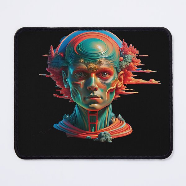 Item preview, Futuristic Portrait Surreal painting Abstract Colorful Elements designed and sold by Rostislav Bouda.