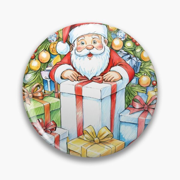 Item preview, Santa Claus and gifts - Traditional illustration designed and sold by Fab-Haven.