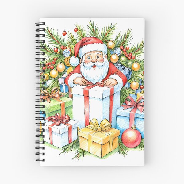 Item preview, Santa Claus and gifts - Traditional illustration designed and sold by Fab-Haven.