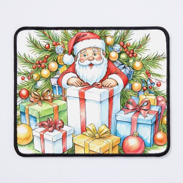 Item preview, Santa Claus and gifts - Traditional illustration designed and sold by Fab-Haven.