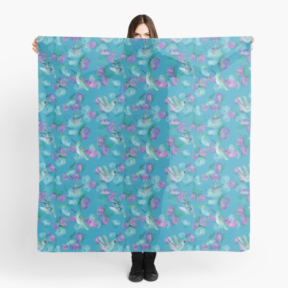 Humminbirds inspired by monet Scarf