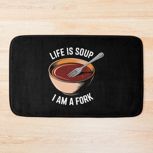 Item preview, Funny Life is Soup Fork Quote Food Pun Gift Quirky Humor designed and sold by w1ckerman.