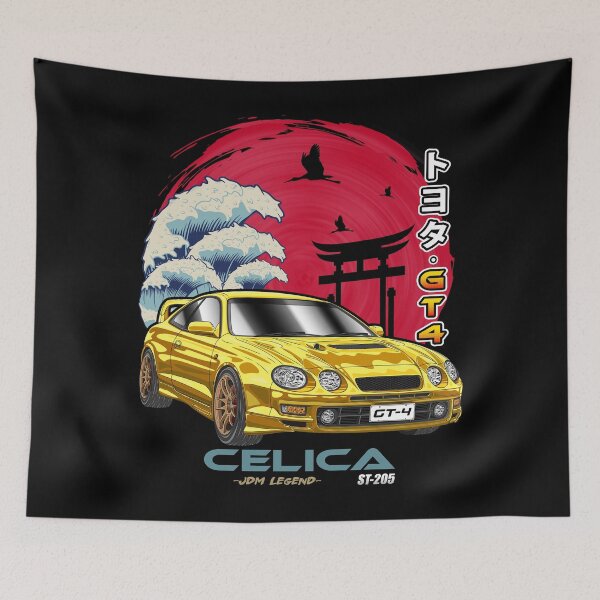 Item preview, Yellow Celica GT-4 ST205 Japanese Sun Rising designed and sold by JDM Guyvit.