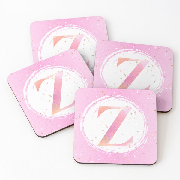 Artikelvorschau, Monogramm des Buchstabens Z, rosa Aquarell entworfen und verkauft von iRenza.