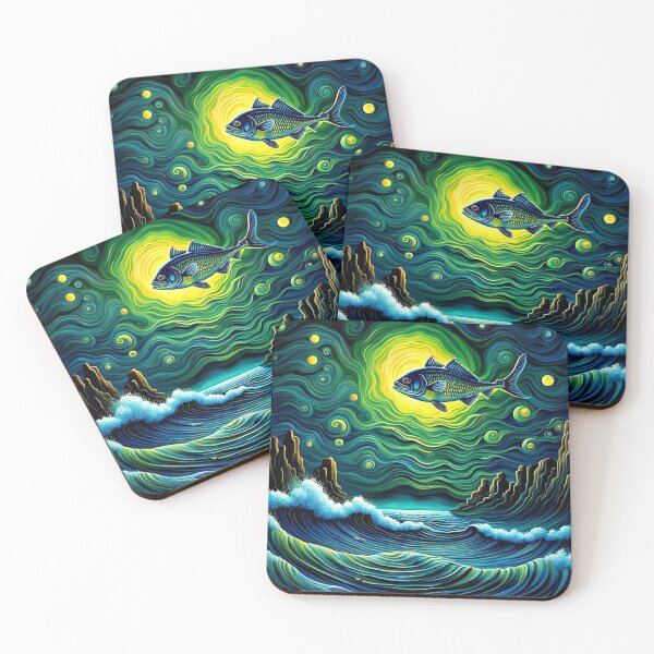 Item preview, Fish in Moonlight designed and sold by George Hutton Hunter.