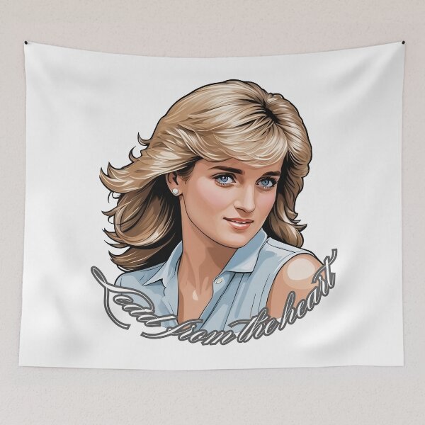 Item preview,  Princess Diana Inspirational Quote Art - Lead from the Heart - Inpiring Lady Diana Tribute designed and sold by VZCreativeLab.