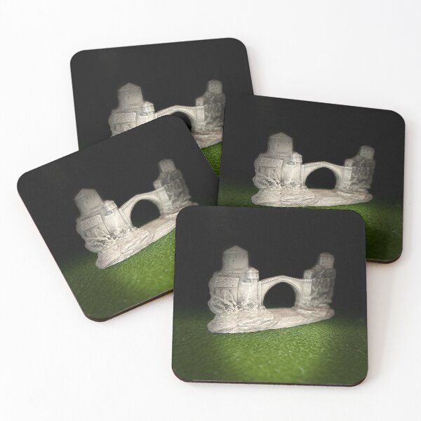 Item preview, Stari Most sculpture (green background) designed and sold by AmkonyDesign.