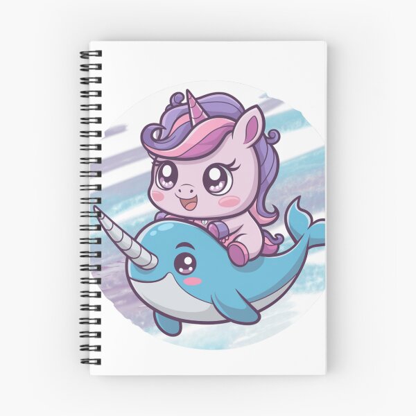 Item preview, Kawaii Unicorn Riding narwhal designed and sold by ZinniasGothShop.