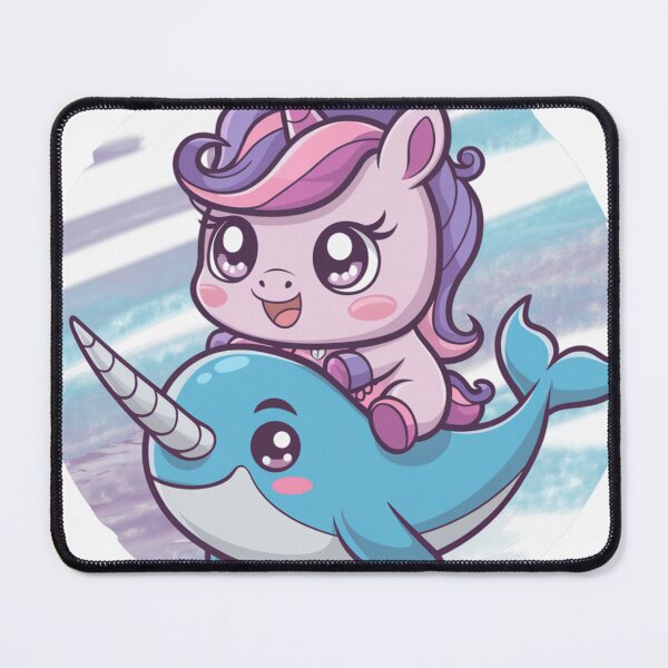 Item preview, Kawaii Unicorn Riding narwhal designed and sold by ZinniasGothShop.