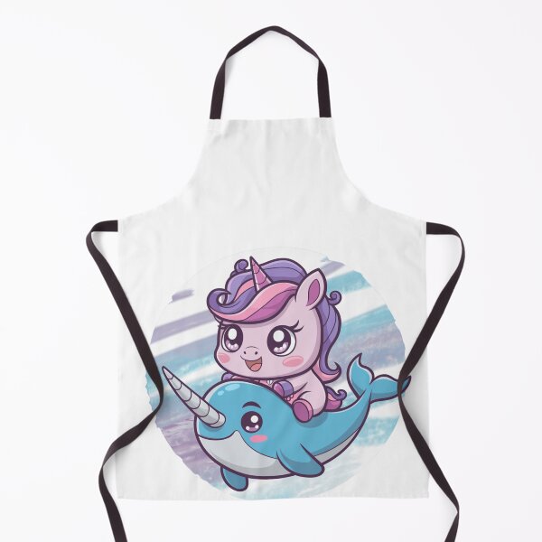 Item preview, Kawaii Unicorn Riding narwhal designed and sold by ZinniasGothShop.