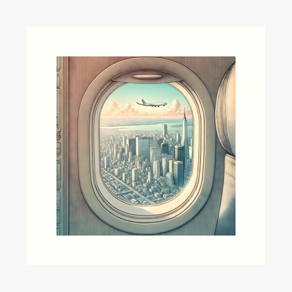 Item preview, Panoramic View Airplane Window designed and sold by unrealartwork.