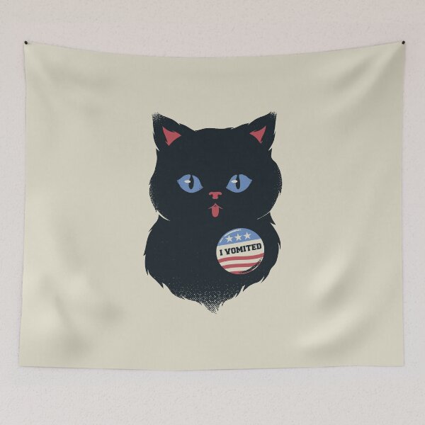 Item preview, I Vomited Vote Cat by Tobe Fonseca designed and sold by Tobe Fonseca®.