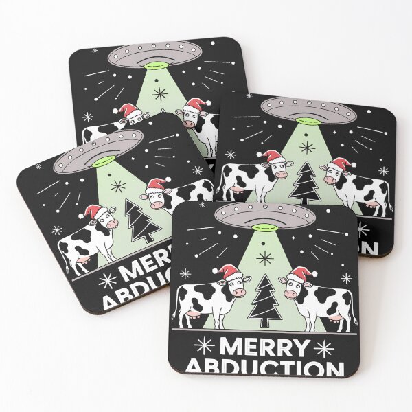 Item preview, Merry Abduction Christmas T-Shirt - Funny UFO Alien Holiday Cow Abduction Design designed and sold by FocusedPatterns.