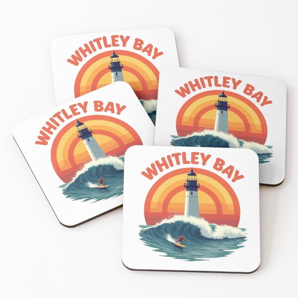 Artikelvorschau, Whitley Bay Surfen Sonnenuntergang Leuchtturm entworfen und verkauft von MerchByCraig.