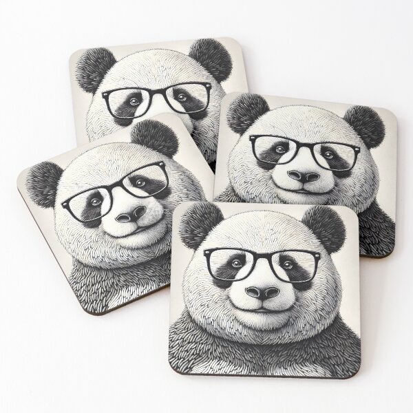 Item preview, Panda with Glasses designed and sold by unrealartwork.