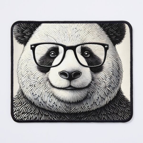Item preview, Panda with Glasses designed and sold by unrealartwork.