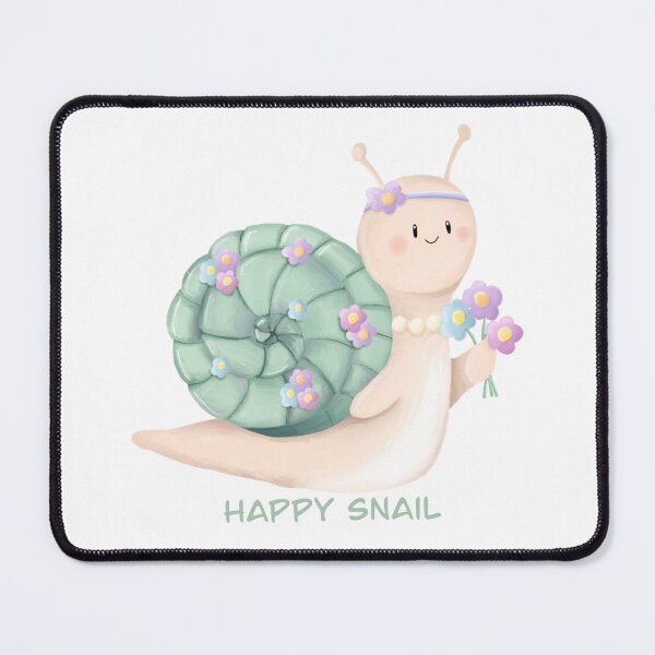 Item preview, Happy Snail with Flowers designed and sold by IsobelStudio.