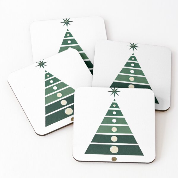 Item preview, Minimalist Geometric Christmas Tree Art with Star Topper designed and sold by ibobo4656.