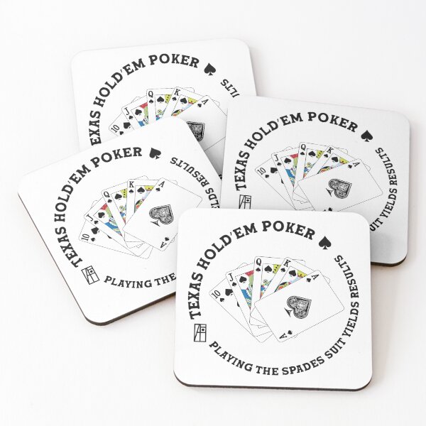 Item preview, GAME - POKER - TEXAS HOLDEM - Playing the spades suit yields results - 4 designed and sold by ArtProjectShop.