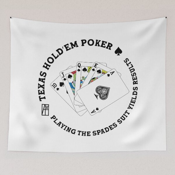 Item preview, GAME - POKER - TEXAS HOLDEM - Playing the spades suit yields results - 4 designed and sold by ArtProjectShop.