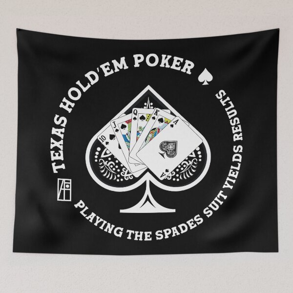 Item preview, GAME - POKER - TEXAS HOLDEM - Playing the spades suit yields results - 5 designed and sold by ArtProjectShop.