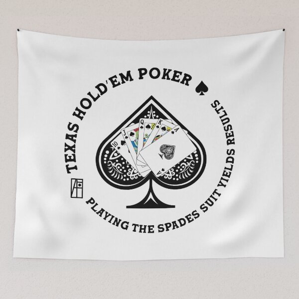 Item preview, GAME - POKER - TEXAS HOLDEM - Playing the spades suit yields results - 6 designed and sold by ArtProjectShop.