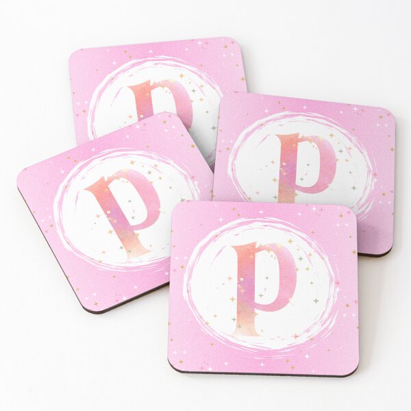 Artikelvorschau, Buchstabe P Monogramm rosa Aquarell entworfen und verkauft von iRenza.