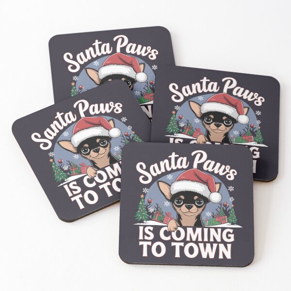 Item preview, Cute Chihuahua Santa Paws is Coming to Town designed and sold by memezart.