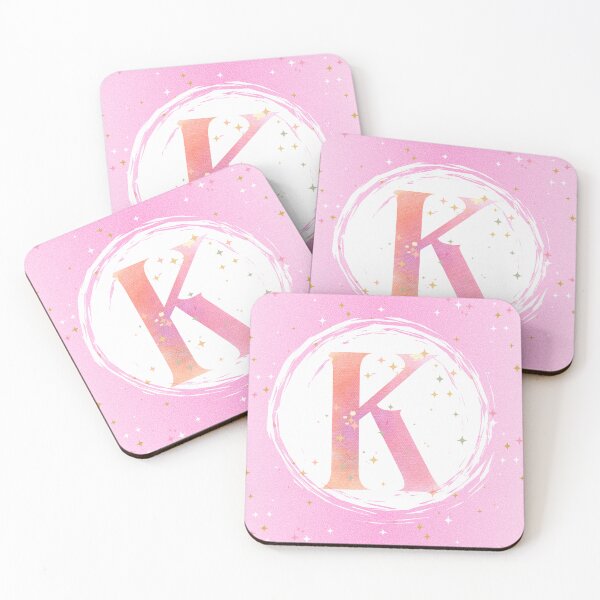Artikelvorschau, Buchstabe K Monogramm rosa Aquarell entworfen und verkauft von iRenza.