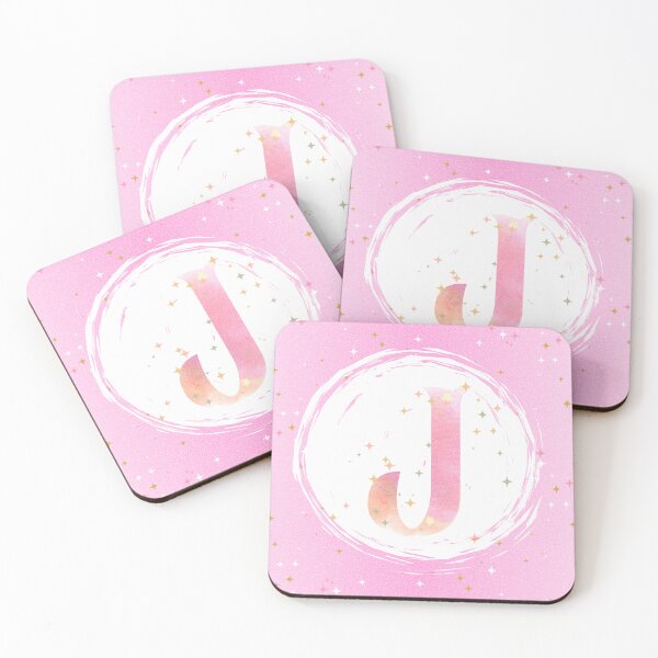 Artikelvorschau, Buchstabe J Monogramm rosa Aquarell entworfen und verkauft von iRenza.