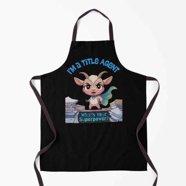 Item preview, "I'm a Title Agent, What's Your Superpower?" Goat Superhero designed and sold by Wicked Title.