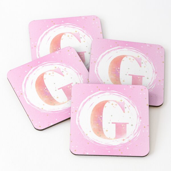 Artikelvorschau, Buchstabe G Monogramm rosa Aquarell entworfen und verkauft von iRenza.