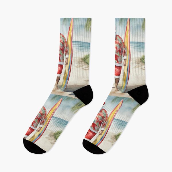 Artikelvorschau, Weihnachtsmänner, An, Dass, Beach., Unkonventionell, Tropische, Weihnachten, Design entworfen und verkauft von Pretty-Bird.