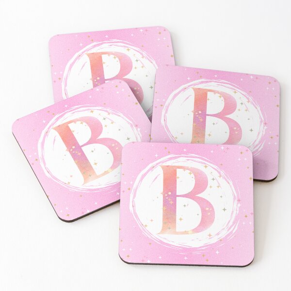 Artikelvorschau, Buchstabe B Monogramm rosa Aquarell entworfen und verkauft von iRenza.