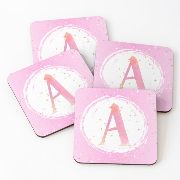 Artikelvorschau, Monogramm des Buchstabens A, rosa Aquarell entworfen und verkauft von iRenza.