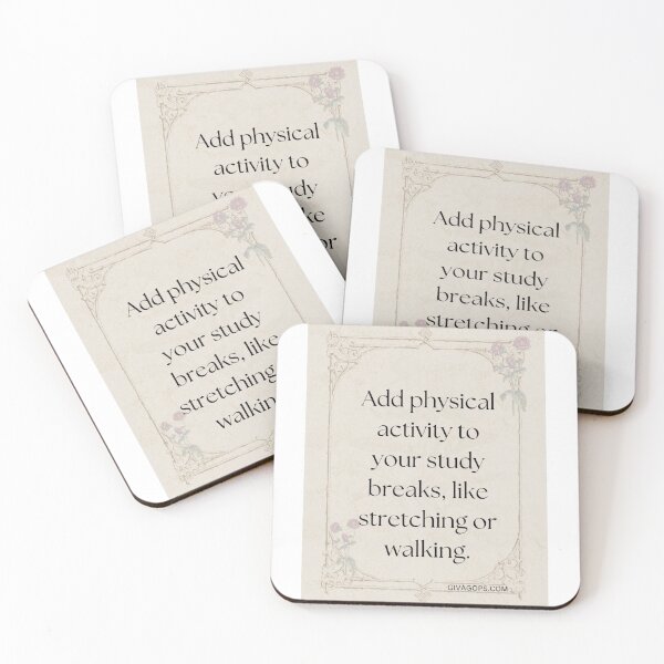 Item preview, Add physical activity to your study breaks, like stretching or walking. designed and sold by CUTESTUFFnow.