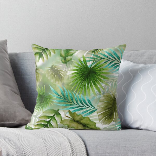 Item preview, exotic pattern, jungle, leaves, greens, pattern, aesthetics, design, watercolor designed and sold by Tetiana Pohurska.