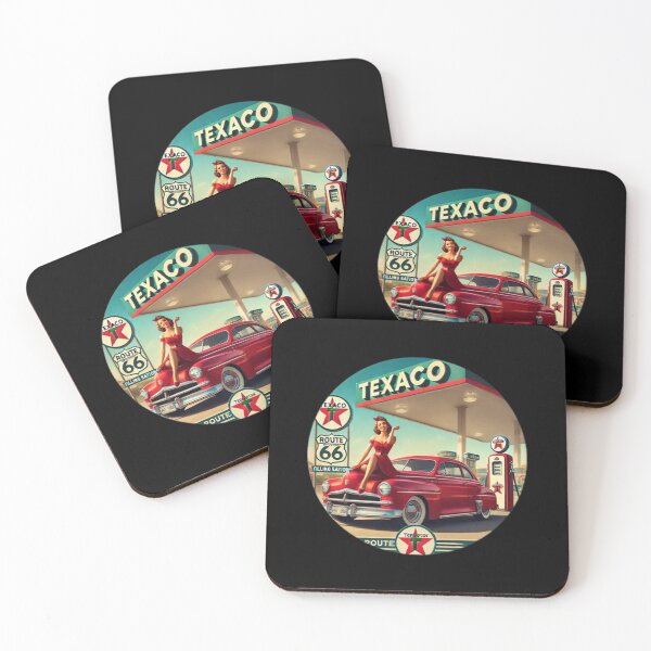 Item preview, Vintage Texaco Pin-Up Girl Label designed and sold by FutureTraveller.