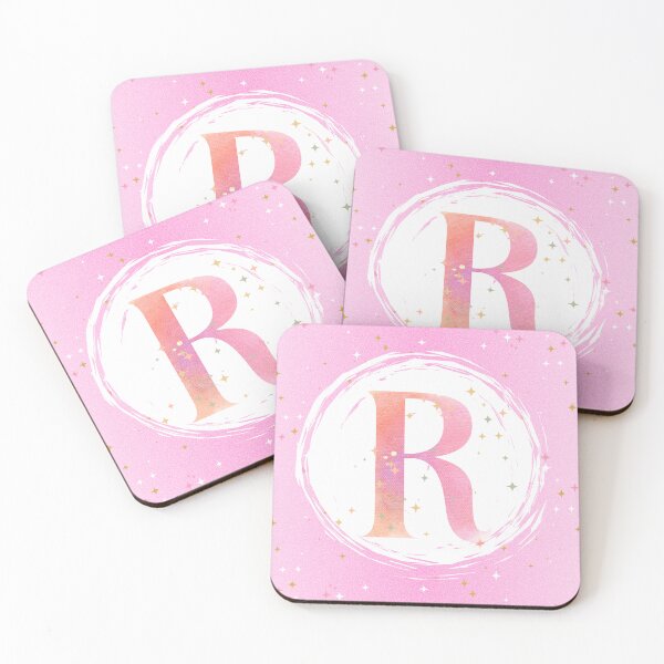 Item preview, Letter R Monogram pink watercolor designed and sold by iRenza.