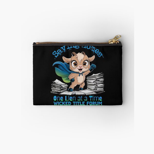 Item preview, Saving Homes, One Lien at a Time – Superhero Goat Cartoon designed and sold by Wicked Title.