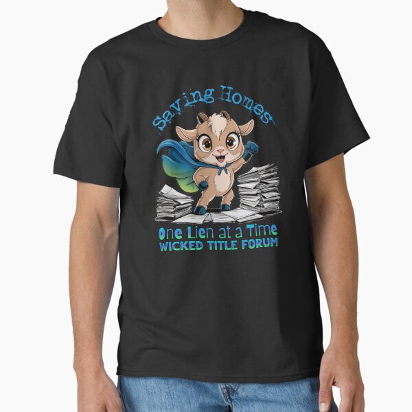 Saving Homes, One Lien at a Time – Superhero Goat Cartoon Classic T-Shirt