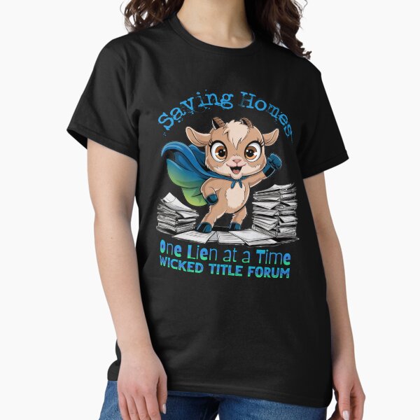 Saving Homes, One Lien at a Time – Superhero Goat Cartoon Classic T-Shirt