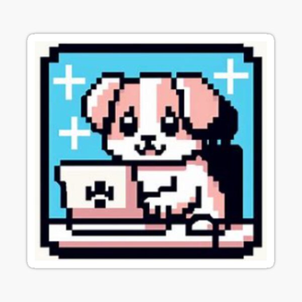 Item preview, Dog on Computer designed and sold by N-CC.
